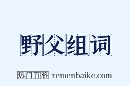 野父组词是什么意思的图片